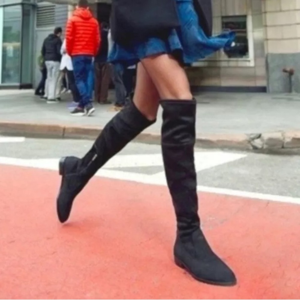 Vince Camuto OTK black suede boots